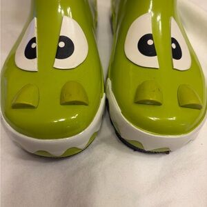 Kids' Fun Green Dinosaur Rain Boots